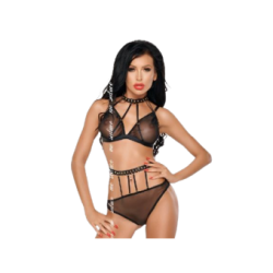 ME-SEDUCE - DOTTY SET DUE PEZZI NERO S/M