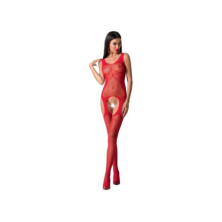 PASSION - WOMAN BS061 BODYSTOCKING ROSSO TAGLIA UNICA