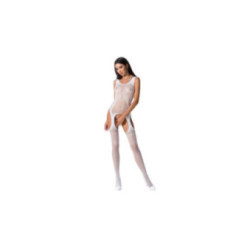 PASSION -DONNA BS061 BODYSTOCKING BIANCO TAGLIA UNICA