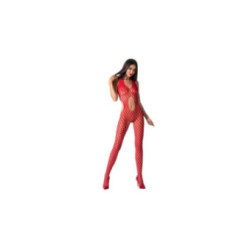 PASSION - WOMAN BS065 BODYSTOCKING ROSSO TAGLIA UNICA
