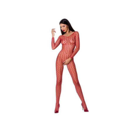 PASSION - WOMAN BS068 BODYSTOCKING ROSSO TAGLIA UNICA