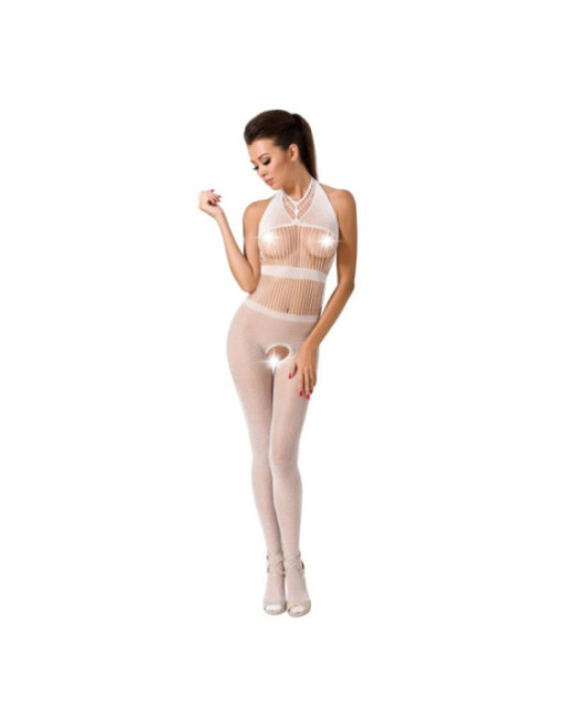 PASSION - WOMAN BS048 BODYSTOCKING BIANCO TAGLIA UNICA