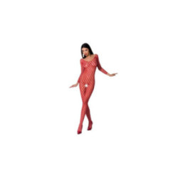 PASSION - WOMAN BS077 BODYSTOCKING TAGLIA UNICA ROSSO