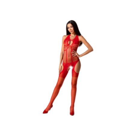 PASSION - WOMAN BS079 BODYSTOCKING - ROSSO TAGLIA UNICA