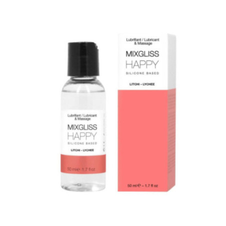 MIXGLISS - LUBRIFICANTE SILICONE HAPPY LITCHI 50 ML