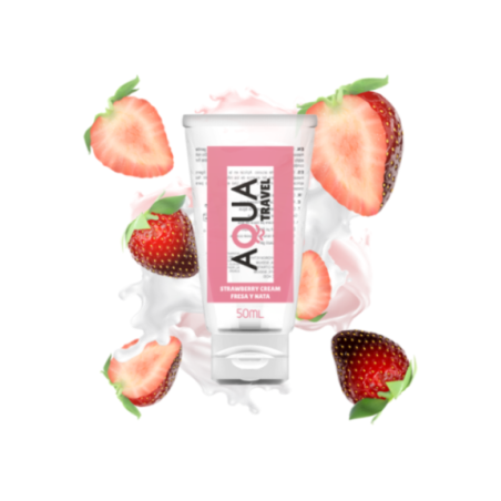 AQUA TRAVEL - LUBRIFICANTE A BASE ACQUA GUSTO CREMA FRAGOLA - 50 ML