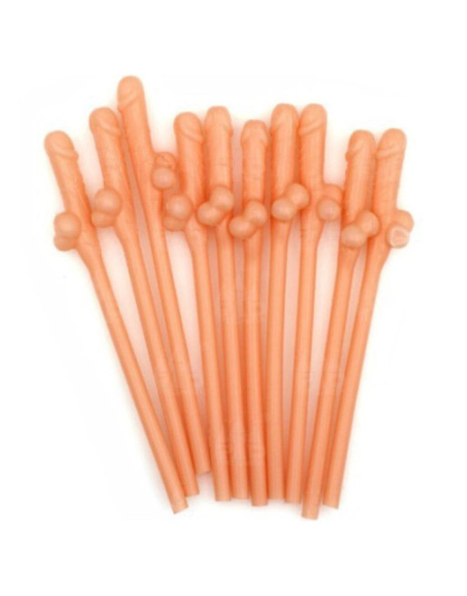 DIABLO PICANTE - 10 CANNUCCE A FORMA DI PENE