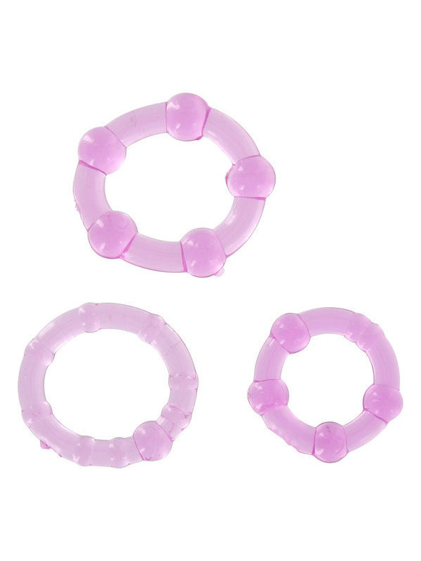 SEVEN CREATIONS - SET DI TRE ANELLI PER PENE LILLA