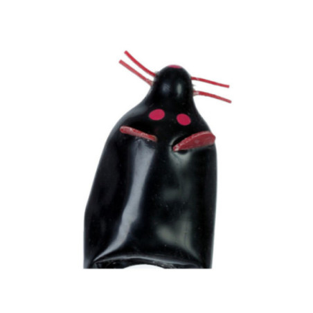 CONDOMERIE - PRESERVATIVI NOVITÀ DIPINTI A MANO BLACK MOUSE XL