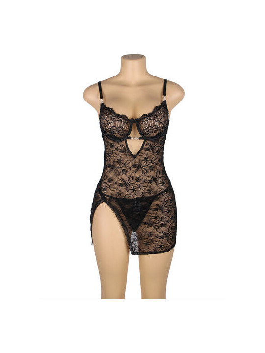 Subblime Babydoll in Pizzo Nero S/M – Spalline Regolabili