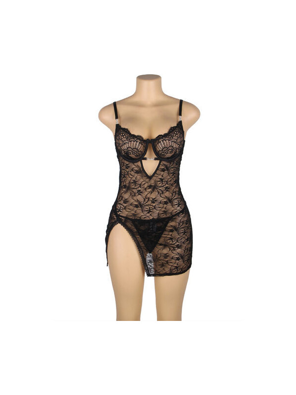 Subblime Babydoll in Pizzo Nero S/M – Spalline Regolabili