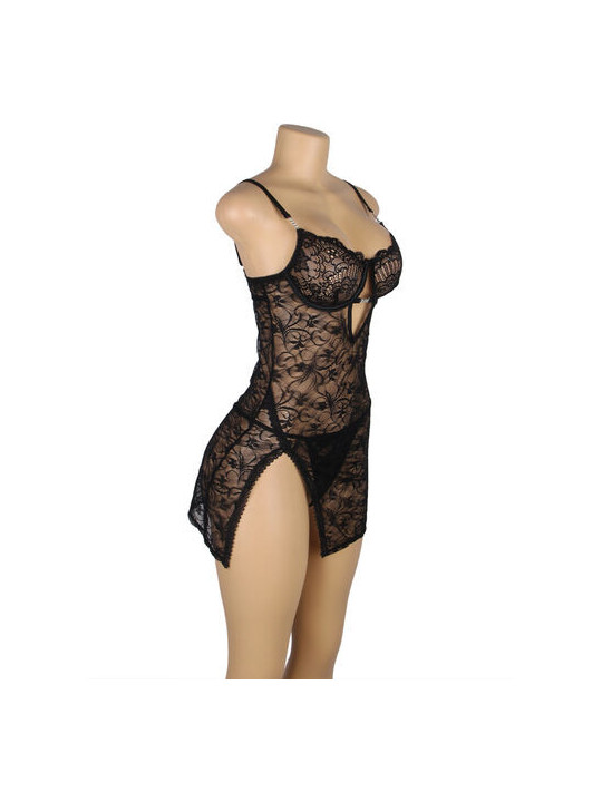 Subblime Babydoll in Pizzo Nero S/M – Spalline Regolabili