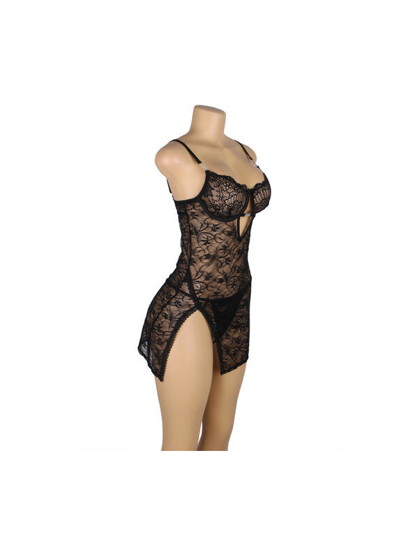 Subblime Babydoll in Pizzo Nero S/M – Spalline Regolabili