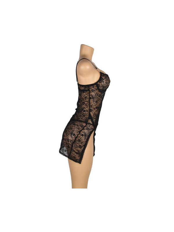 Subblime Babydoll in Pizzo Nero S/M – Spalline Regolabili