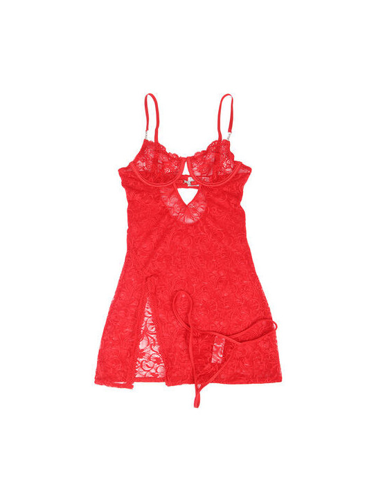 Subblime Babydoll in Pizzo Rosso S/M – Spalline Regolabili