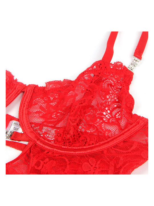 Subblime Babydoll in Pizzo Rosso S/M – Spalline Regolabili