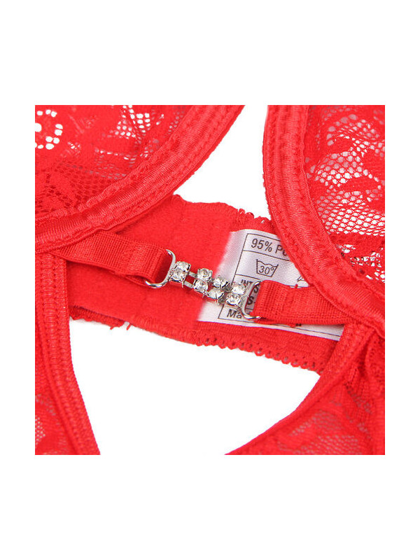 Subblime Babydoll in Pizzo Rosso S/M – Spalline Regolabili