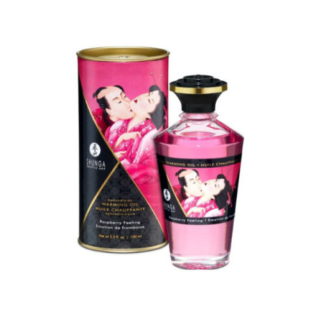 SHUNGA - OLIO DA MASSAGGIO EFFETTO CALORE SAPORE INTENSO DI LAMPONE 100 ML