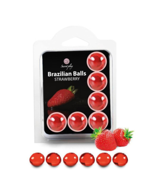 SECRETPLAY - SET 6 PALLINE BRASILIANE FRAGOLA