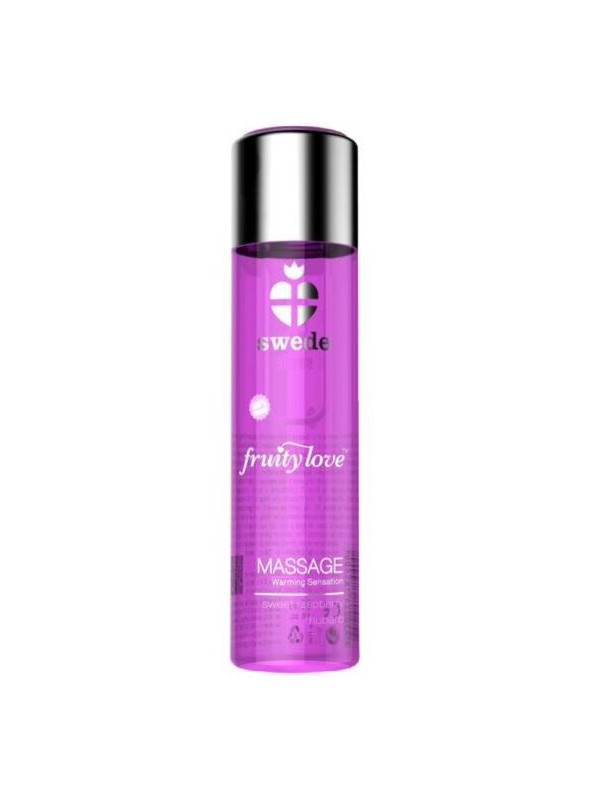 SWEDE - FRUITY LOVE OLIO DA MASSAGGIO EFFETTO RISCALDANTE LAMPONE ROSA E RABARBARO 60 ML