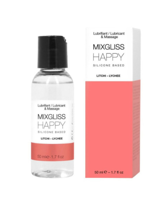 MIXGLISS - LUBRIFICANTE SILICONE HAPPY LITCHI 50 ML