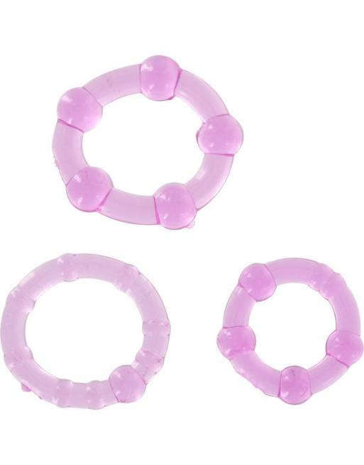 SEVEN CREATIONS - SET DI TRE ANELLI PER PENE LILLA