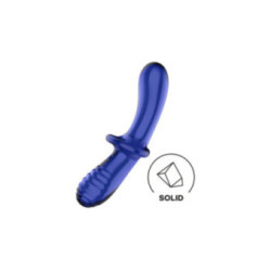 SATISFYER - DILDO DOPPIO CRISTALLO BLU