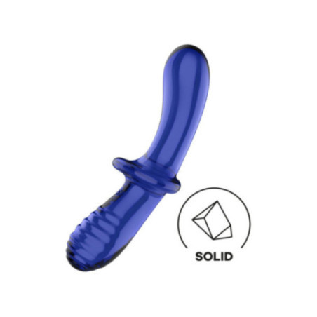 SATISFYER - DILDO DOPPIO CRISTALLO BLU