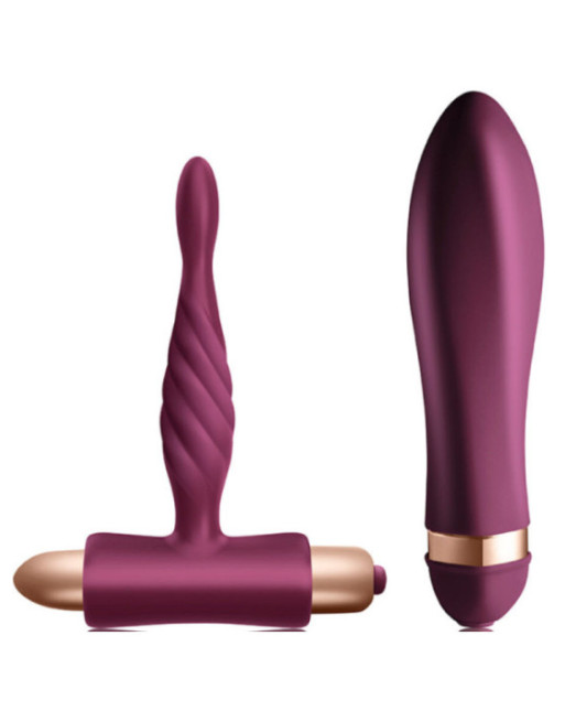 CLIMAXIMUM - KIT SFIDA VIBRATORE TWISTED + PLUG ANALE PER PRINCIPIANTI