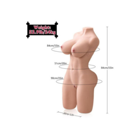 XISE - ERICA SPINTA TORSO REALISTICO CON VIBRAZIONE FEMMINILE 84 CM
