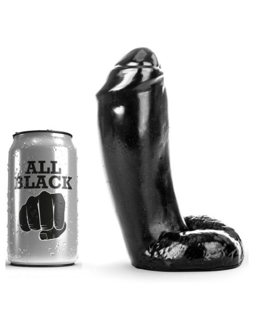 ALL BLACK - DILDO REALISTICO 18 CM