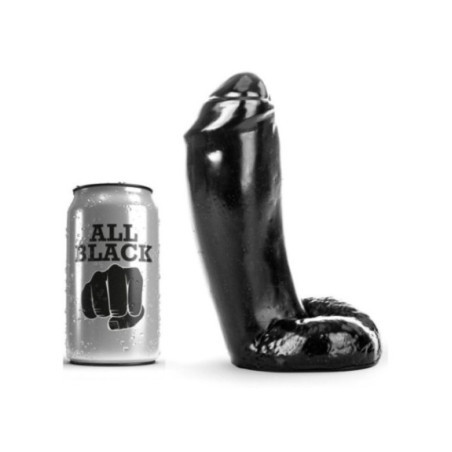 ALL BLACK - DILDO REALISTICO 18 CM