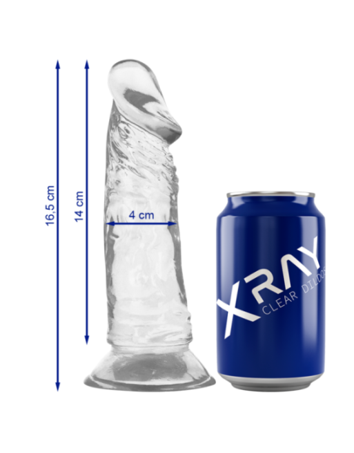 XRAY CLEAR DILDO TRANSPARENTE 16.5CM X 4CM