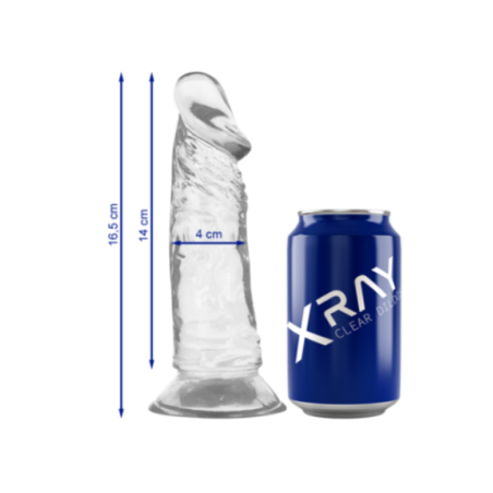 XRAY CLEAR DILDO TRANSPARENTE 16.5CM X 4CM