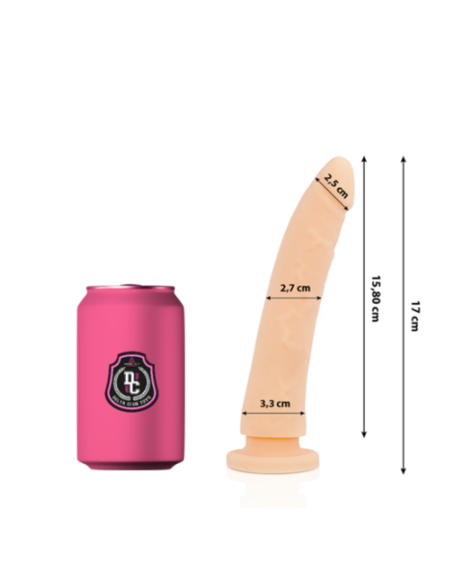 DELTA CLUB - GIOCATTOLI DILDO SILICONE MEDICO NATURALE 17 CM -O- 3 CM