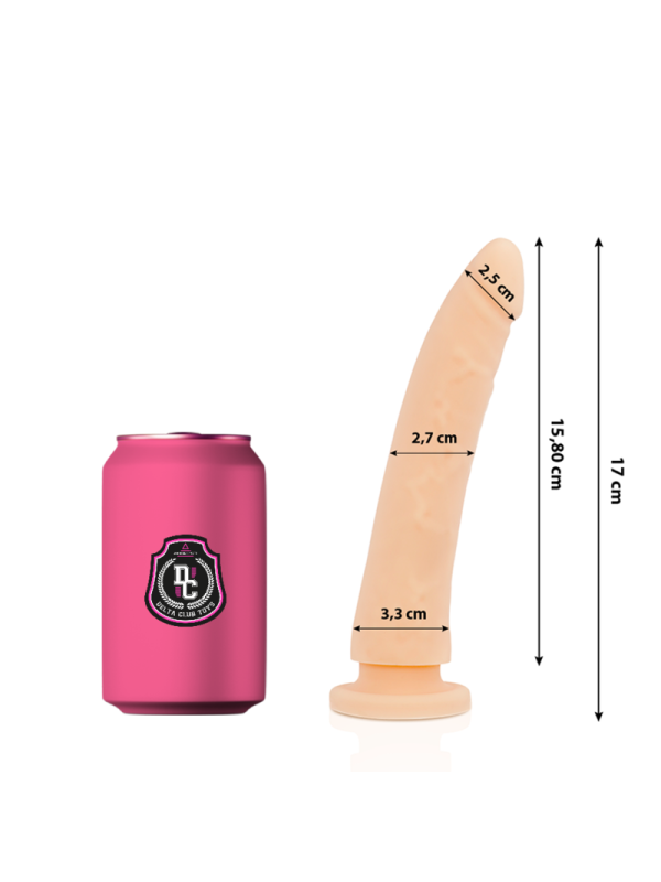 DELTA CLUB - GIOCATTOLI DILDO SILICONE MEDICO NATURALE 17 CM -O- 3 CM