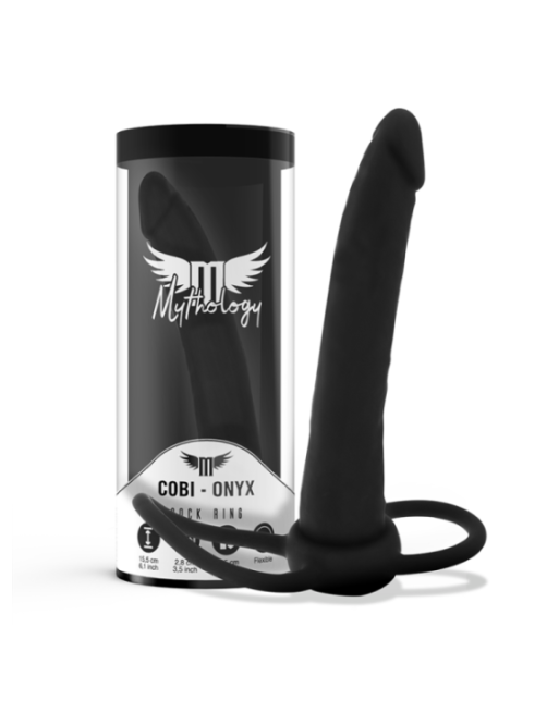 MYTHOLOGY - DILDO ANALE COBI ONYX CON ANELLO PER CAZZO E TESTICOLI 13
