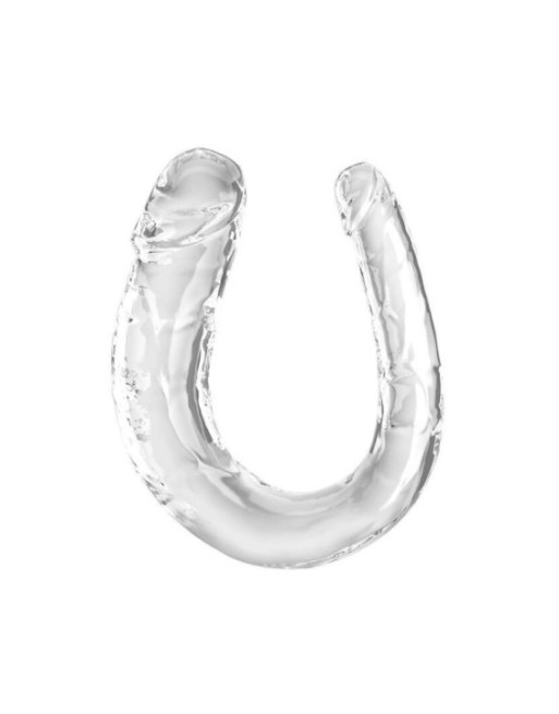 KING COCK - DOUBLE TROUBLE DOPPIO DILDO 33 CM TRASPARENTE