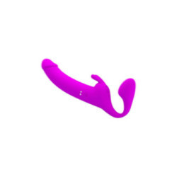 PRETTY LOVE - ZANINI STRAPLESS STRAP-ON 10 VIBRAZIONI VIOLA