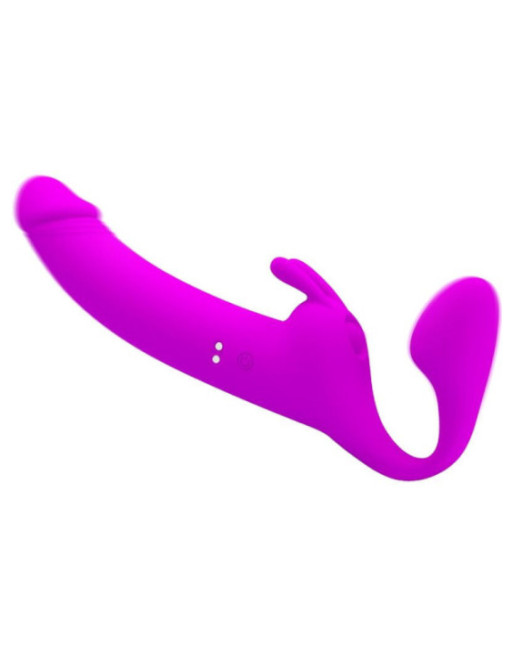 PRETTY LOVE - ZANINI STRAPLESS STRAP-ON 10 VIBRAZIONI VIOLA