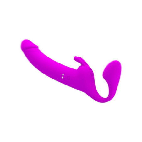 PRETTY LOVE - ZANINI STRAPLESS STRAP-ON 10 VIBRAZIONI VIOLA