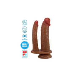 PRETTY LOVE - HULBERT DOPPIO DILDO REALISTICO CON VIBRAZIONE MULATO