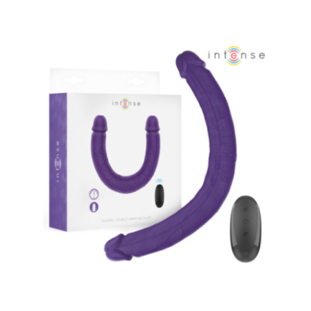 INTENSE - GUNTER DILDO DOPPIO VIBRATORE 40 CM VIOLA TELECOMANDO