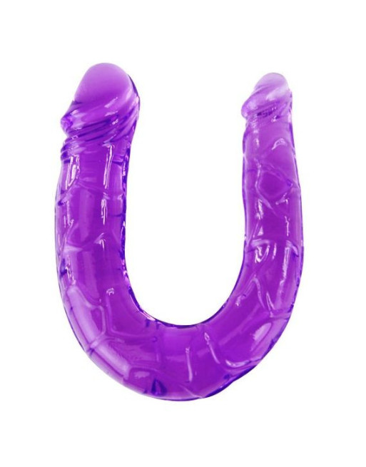BAILE - DOPPIO DILDO IN JELLY FLESSIBILE LILLA