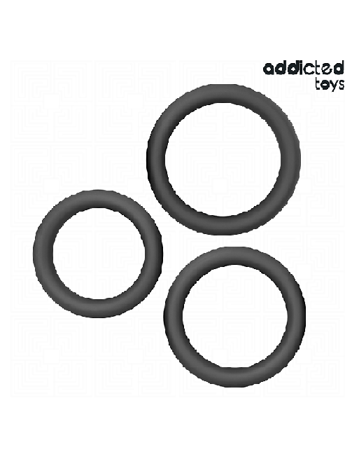 ADDICTED TOYS - SET DI ANELLI PIATTI IN SILICONE