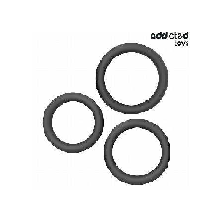 ADDICTED TOYS - SET DI ANELLI PIATTI IN SILICONE