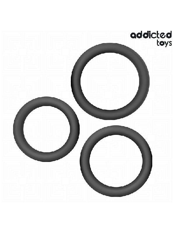 ADDICTED TOYS - SET DI ANELLI PIATTI IN SILICONE
