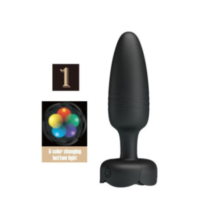 PRETTY LOVE - TARION PLUG ANALE CON LUCE LED NERO 12,5 CM
