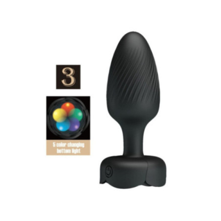 PRETTY LOVE - OSBORN PLUG ANALE CON LUCE LED NERO 9,8 CM
