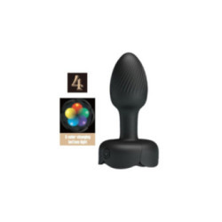 PRETTY LOVE - PLUG ANALE OLMAN CON LUCE LED NERO 8,8 CM